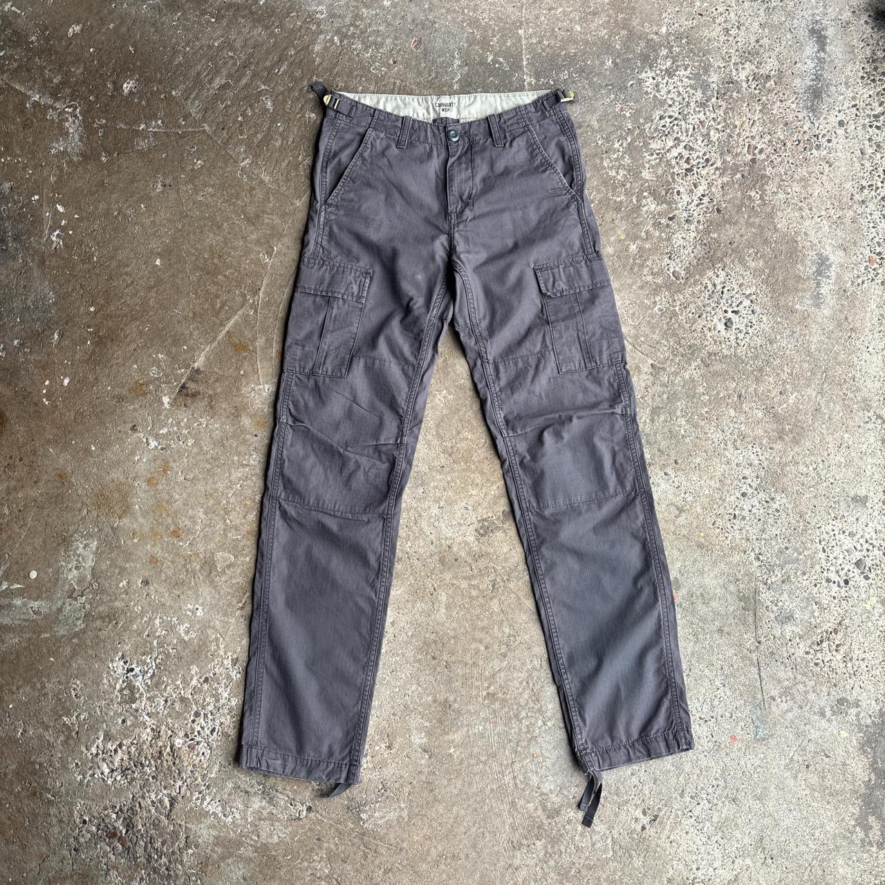 Textured Grey Carhartt Cargo Pants - W27