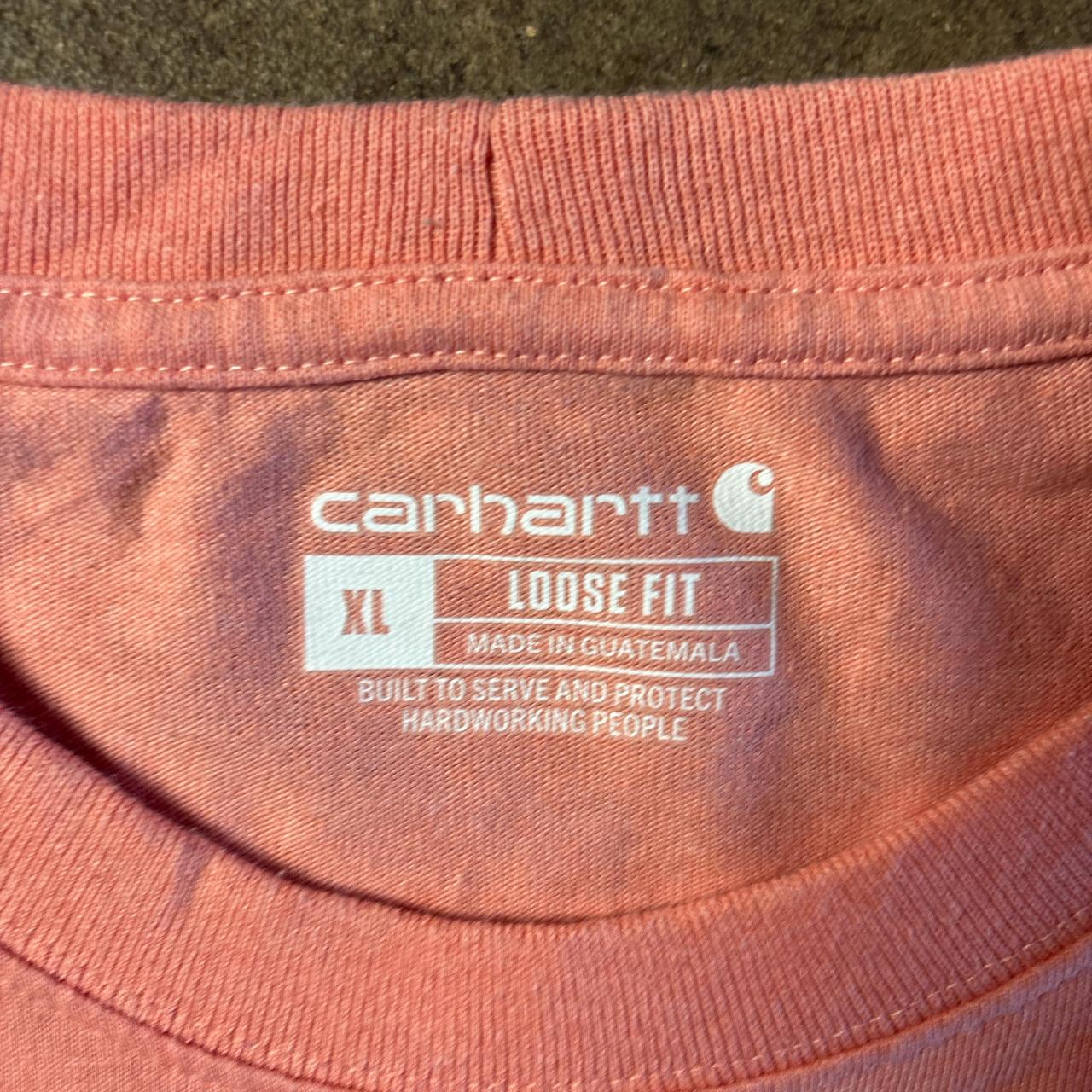 Pink Carhartt Graphic Long Sleeve T-Shirt - XL