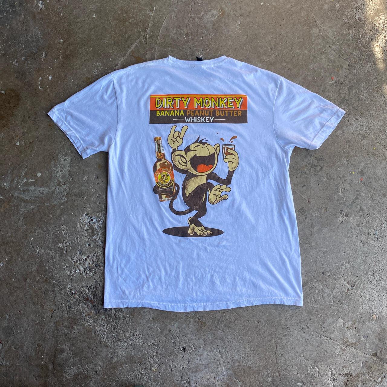 White Graphic Whiskey T-Shirt - L