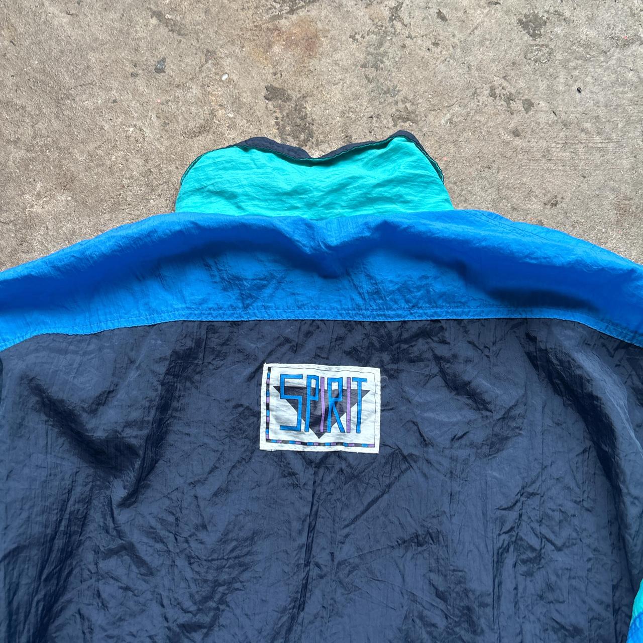 90s vintage windbreaker jacket with patch logos