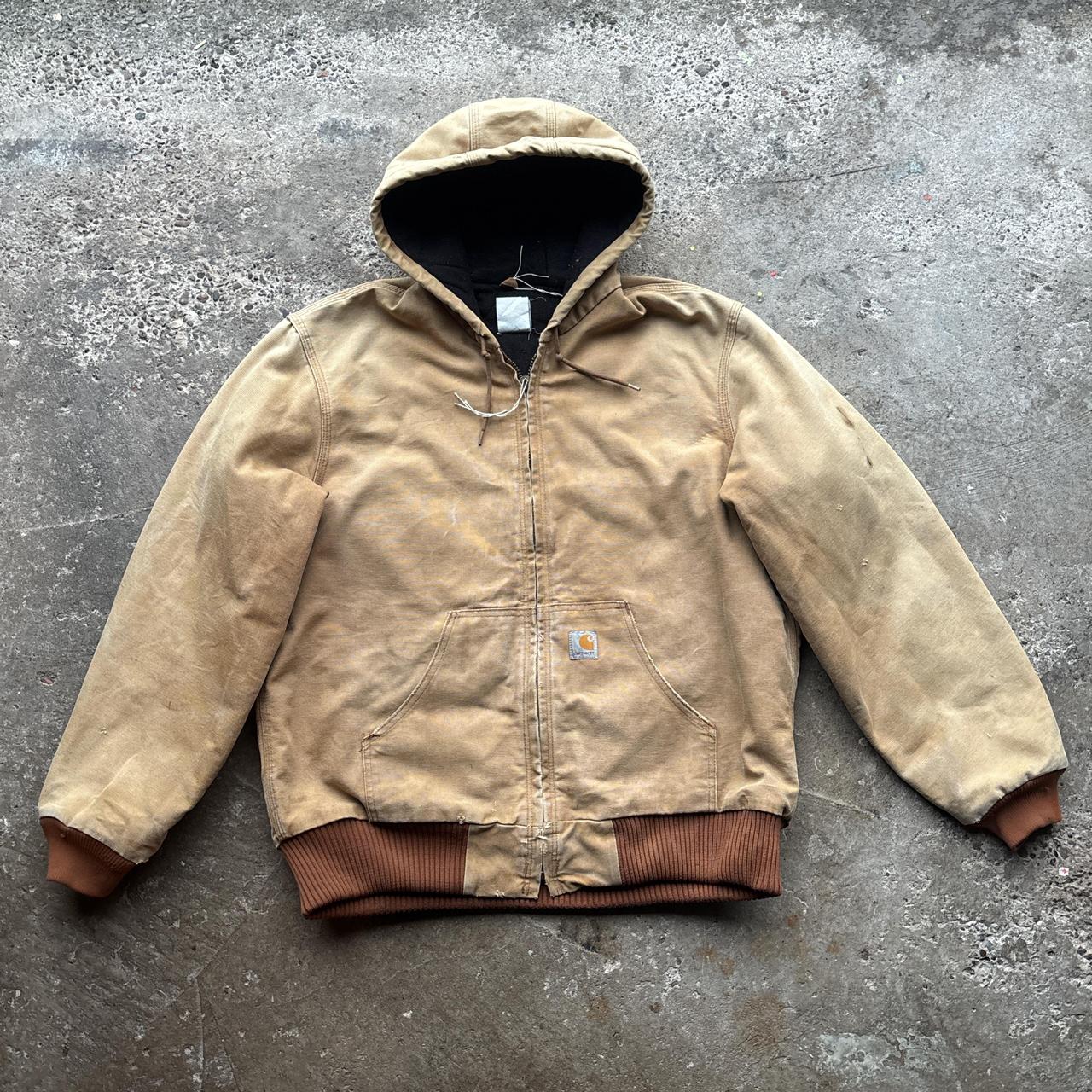 Tan Carhartt Hooded Workwear Jacket - XL