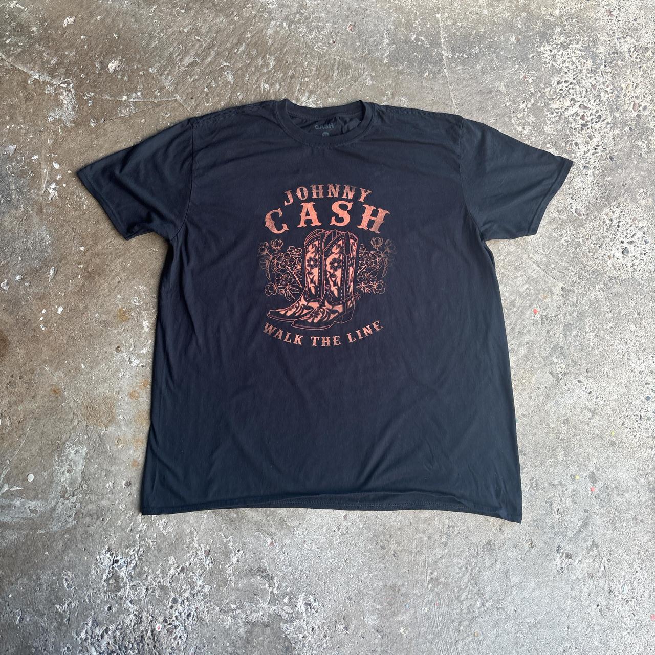 Black Johnny Cash ‘Walk the Line’ T-Shirt - 2XL