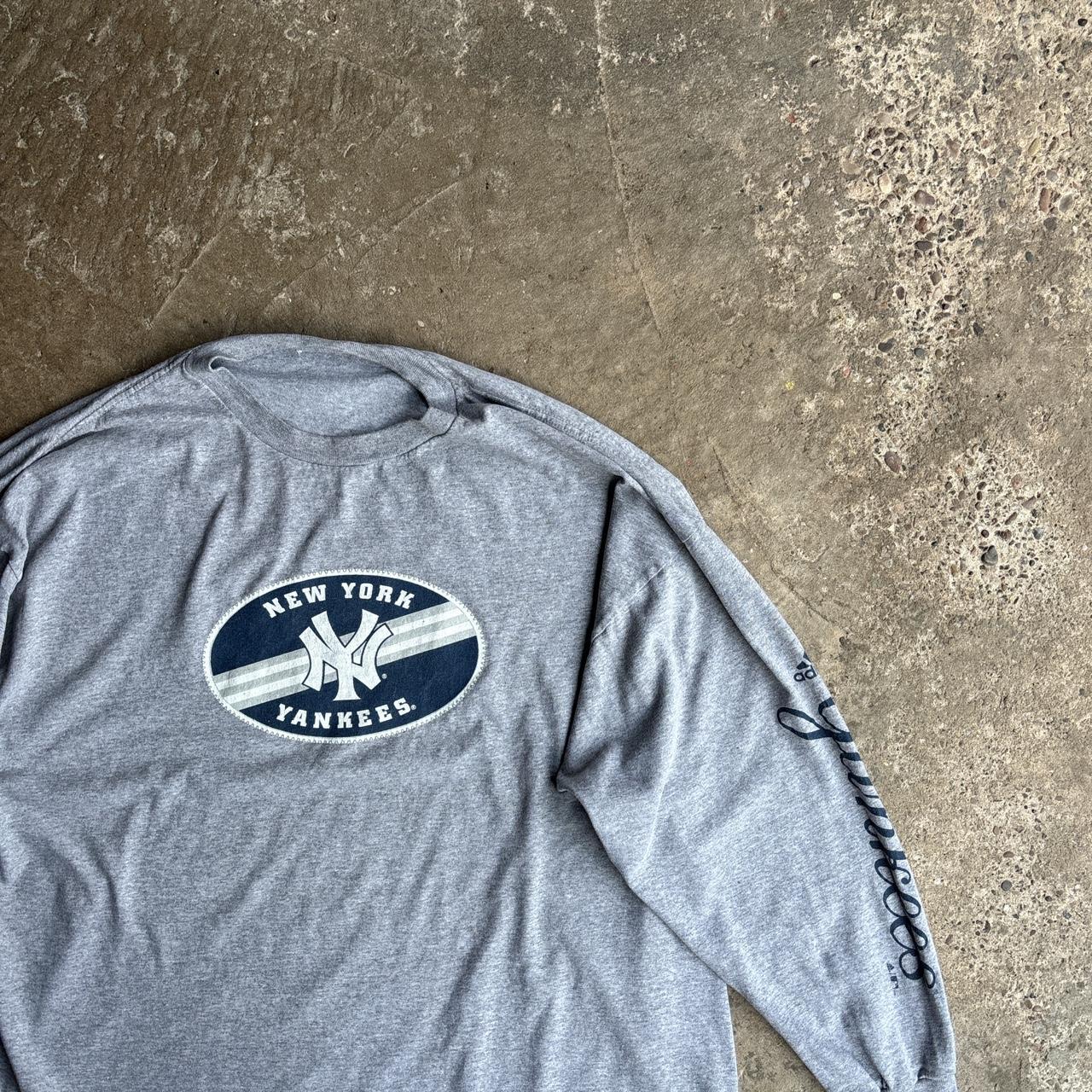 Grey New York Yankees Vintage Adidas Long-Sleeve T-Shirt