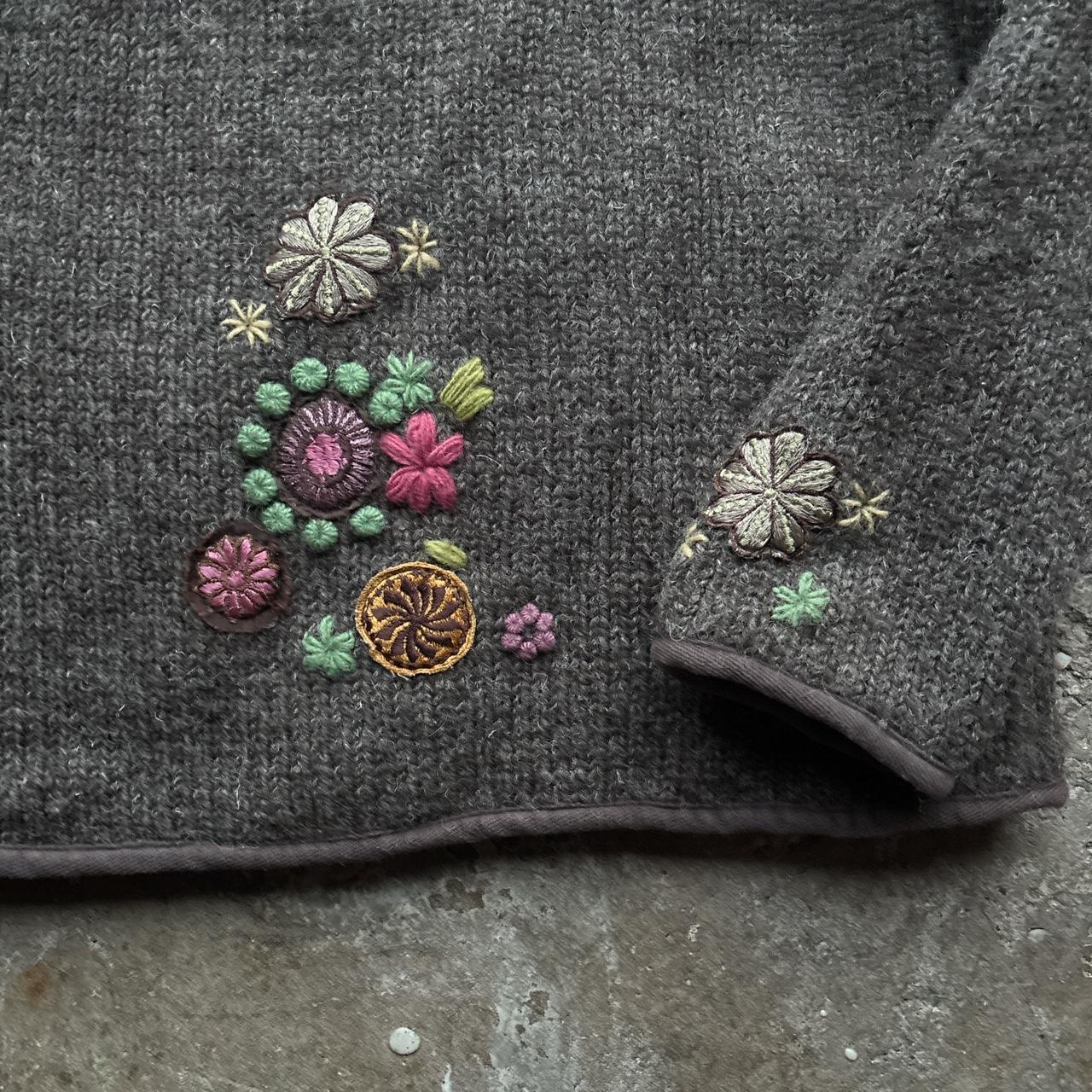 Brown wool Pachamama hooded jacket with fleece lining