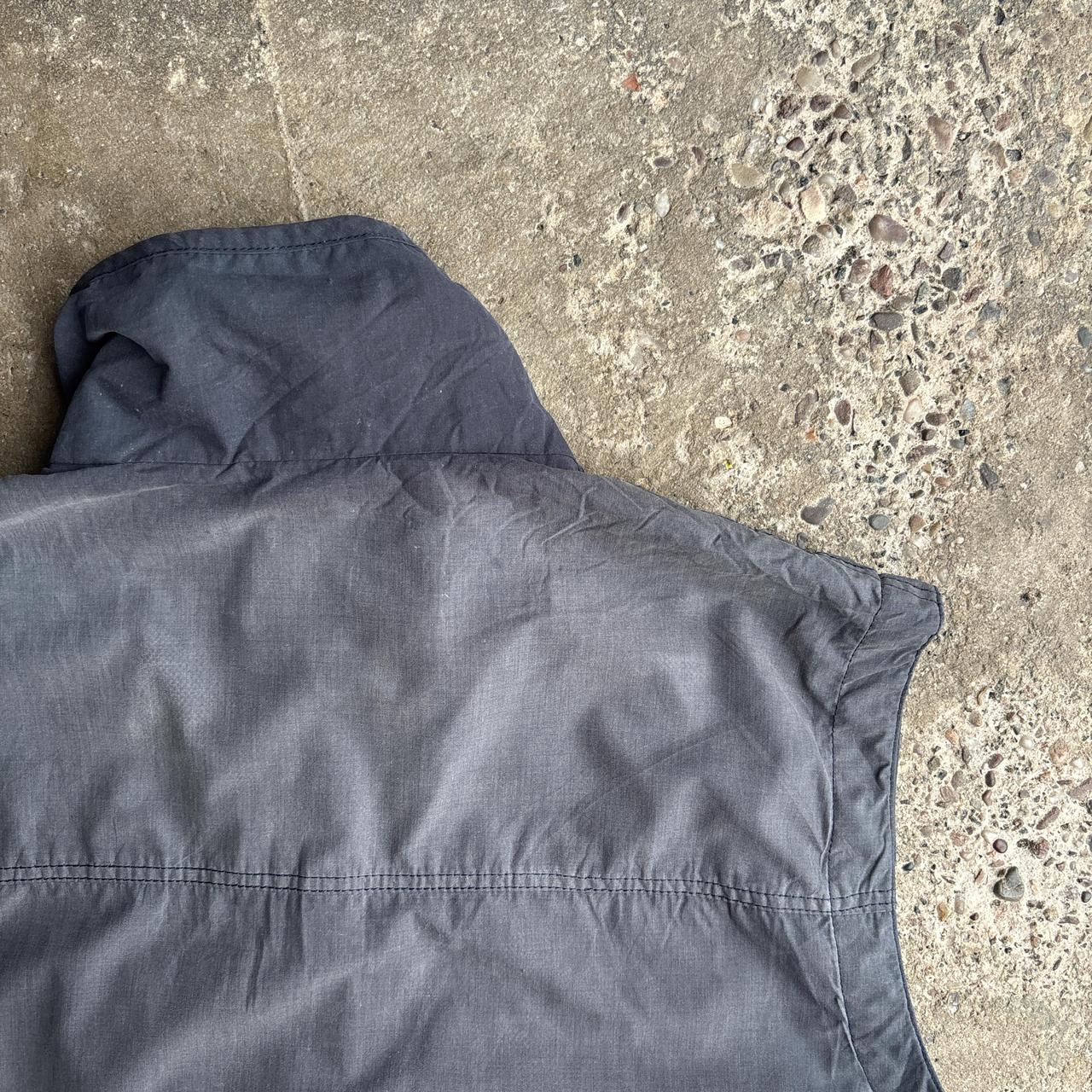 Black Faded Full Zip Vest Jacket - XL