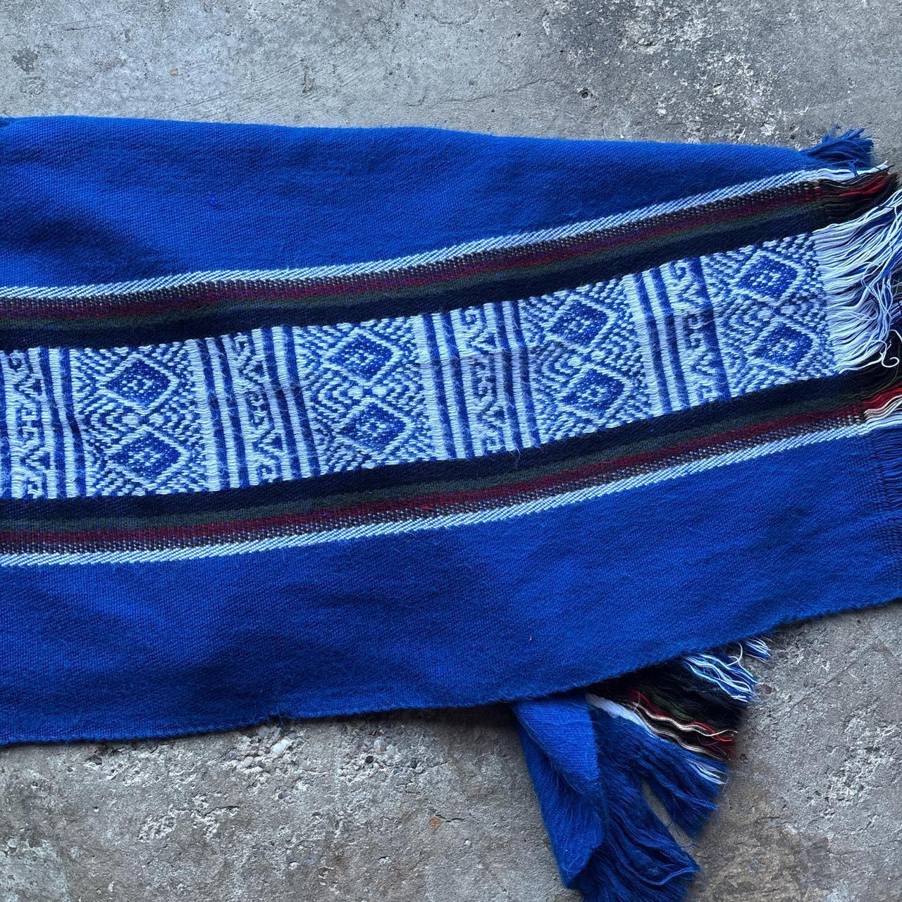 Made in Peru blue poncho