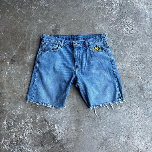 Blue Denim Cut Levi’s 569 Jean Shorts