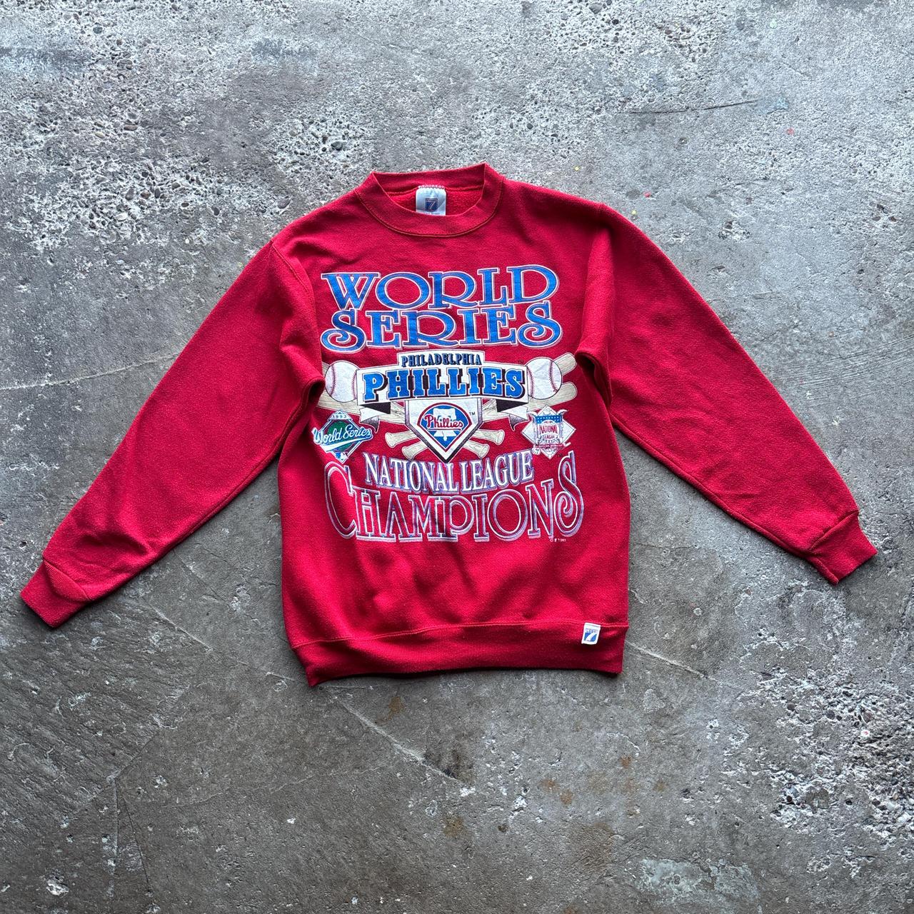 90s Red Phillies World Series sweatshirt - S