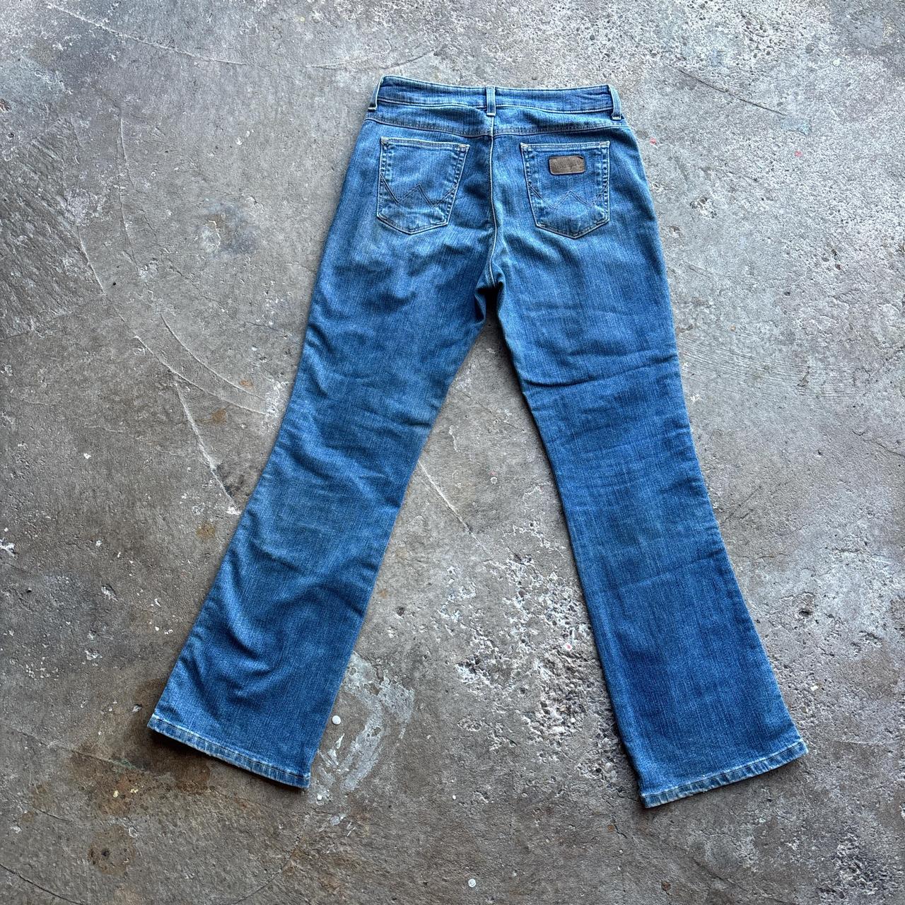 Blue Denim Flared Wrangler Jeans