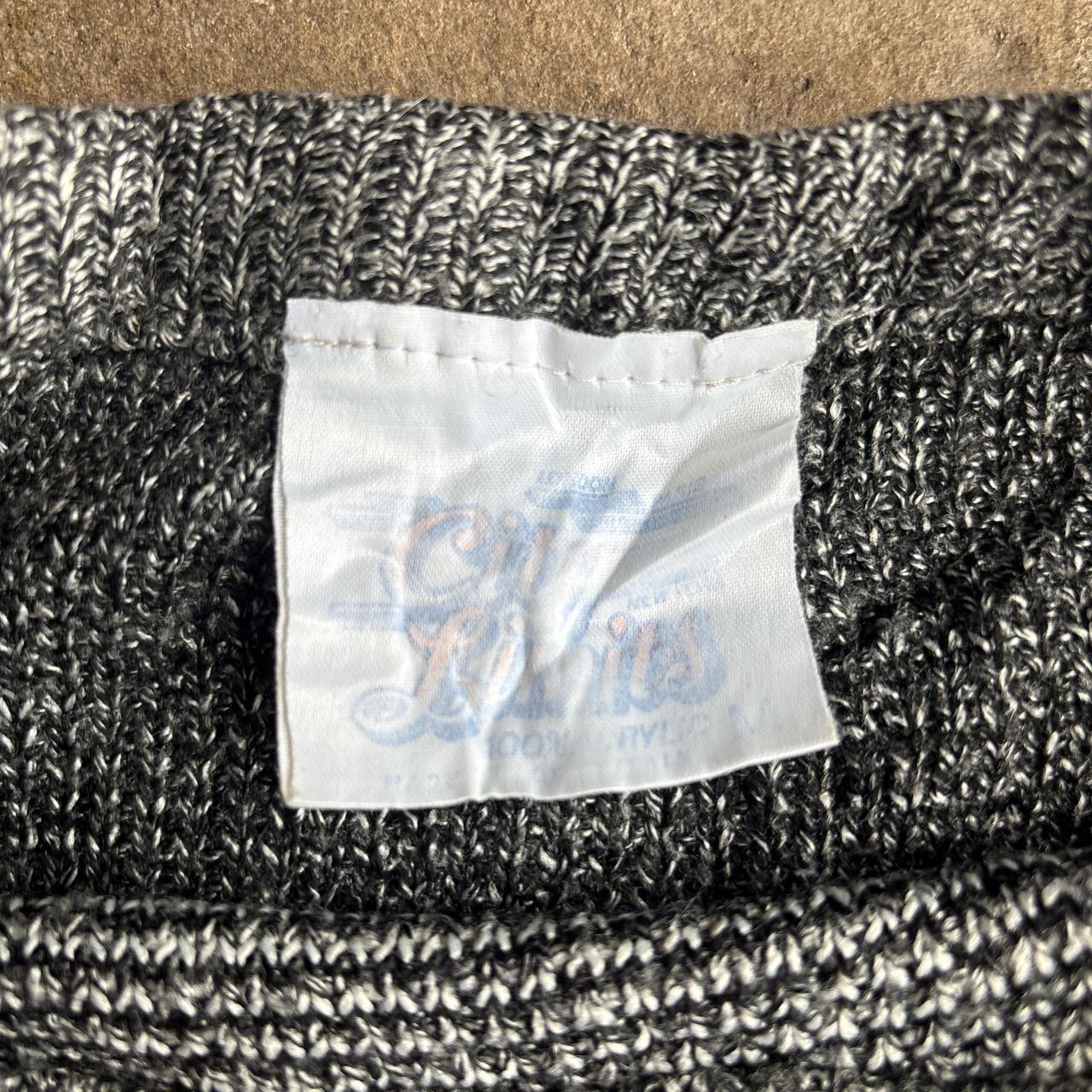 Grey Patterned Knitted Jumper - XL