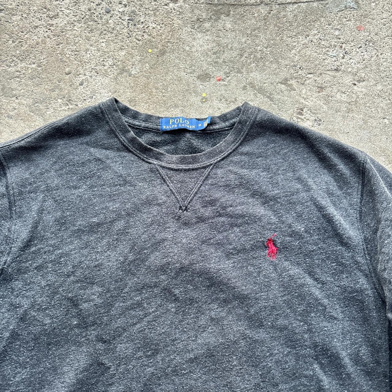 Grey Ralph Lauren sweatshirt with red pony