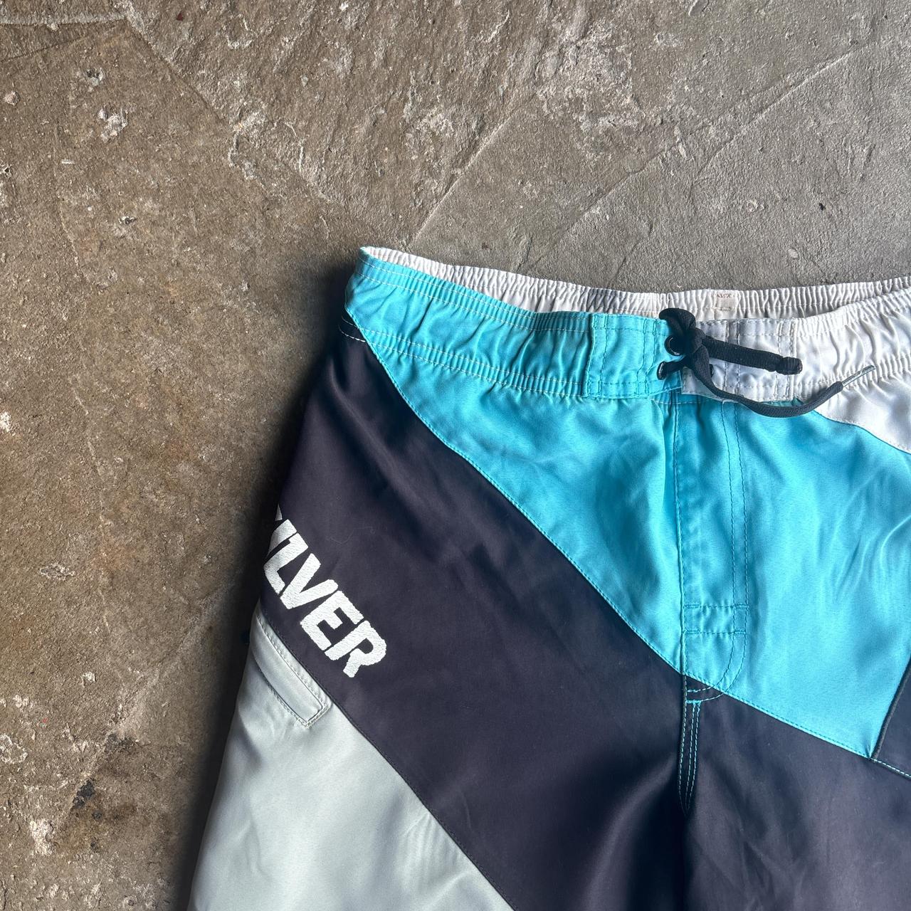 Black/Grey/Blue Quiksilver Board Shorts - M