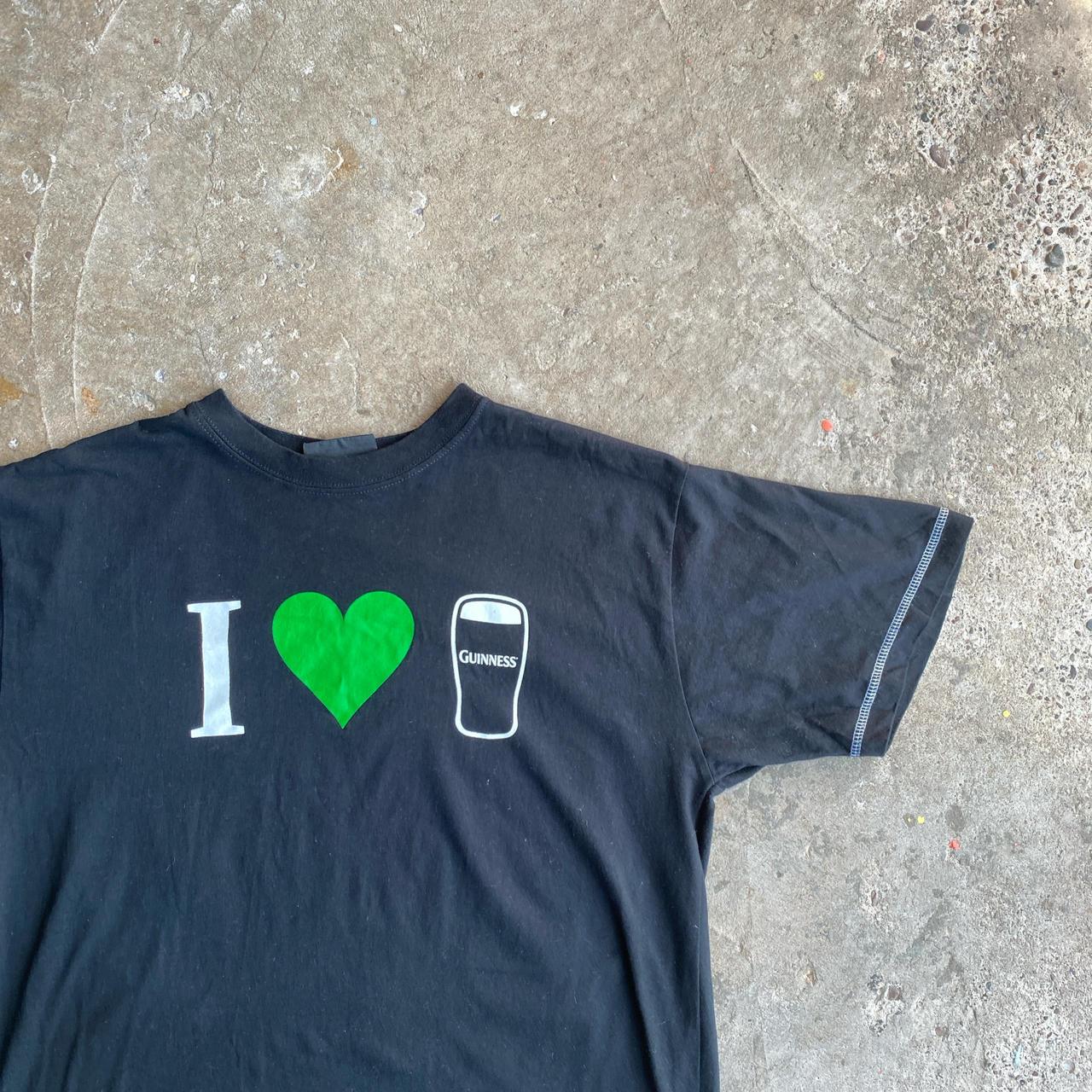 Black 00s Graphic Guinness T-shirt - L