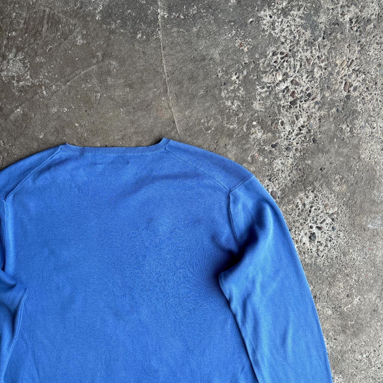 Blue Polo Ralph Lauren V-Neck Jumper - M