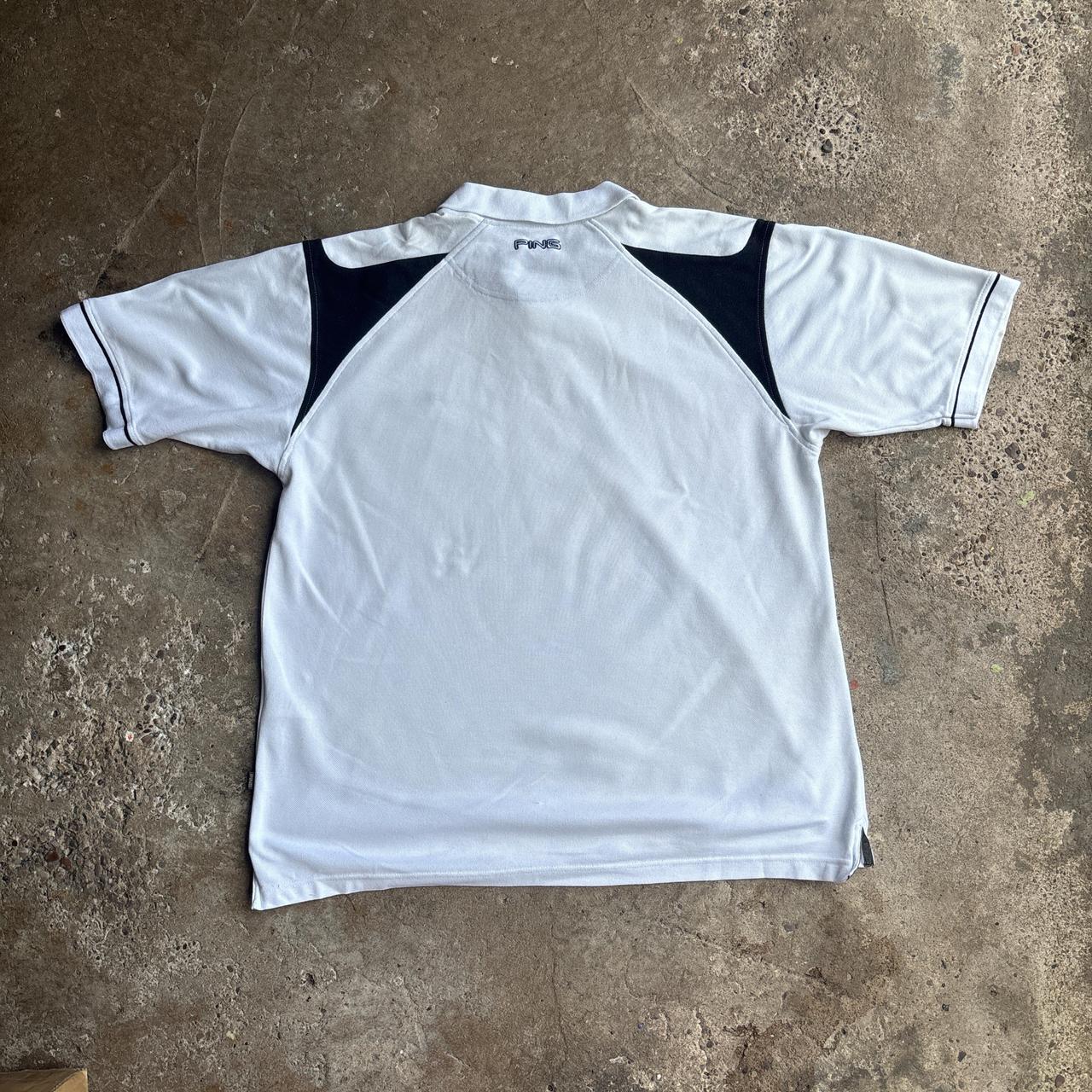 White & Black PING Golf Polo Shirt - XL
