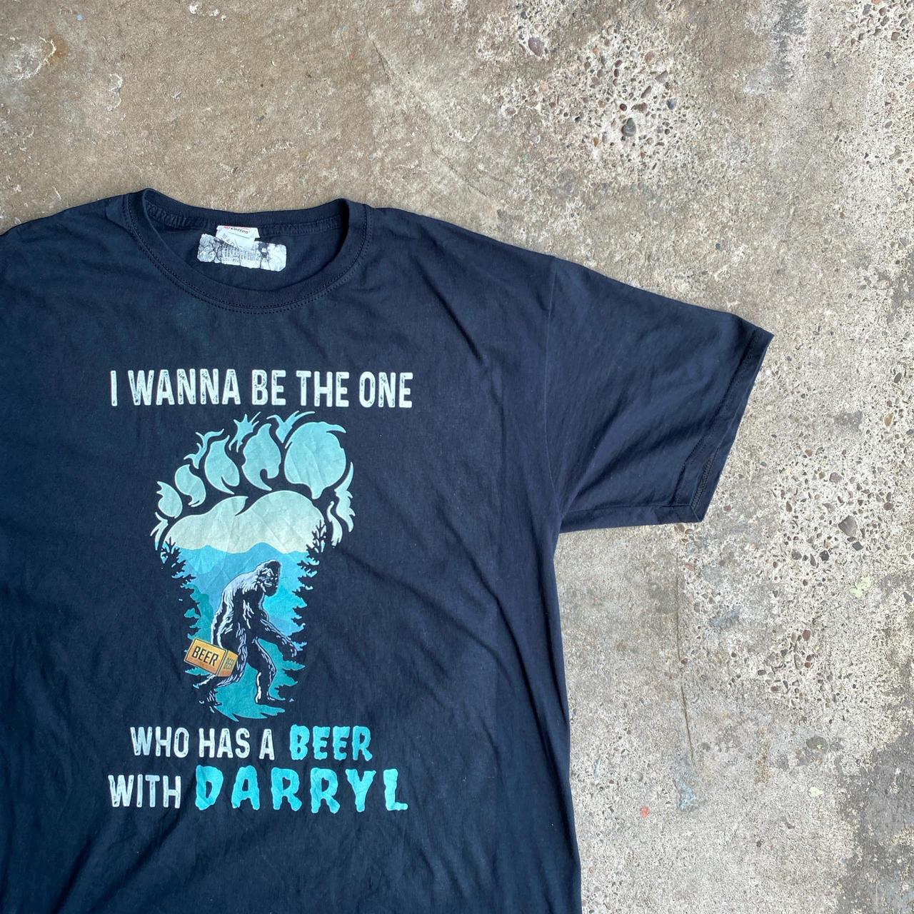 Funny Black Graphic Bigfoot T-Shirt - L
