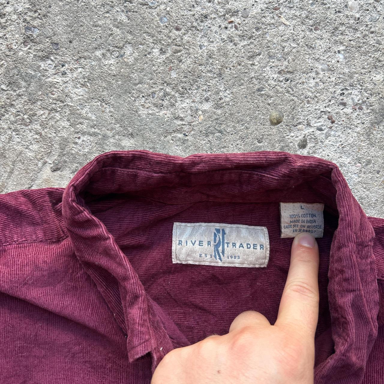 Burgundy corduroy shirt - L