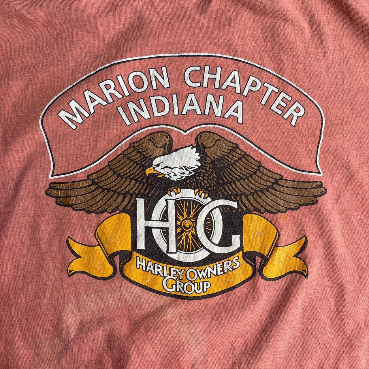Peach Harley Davidson Graphic T-Shirt