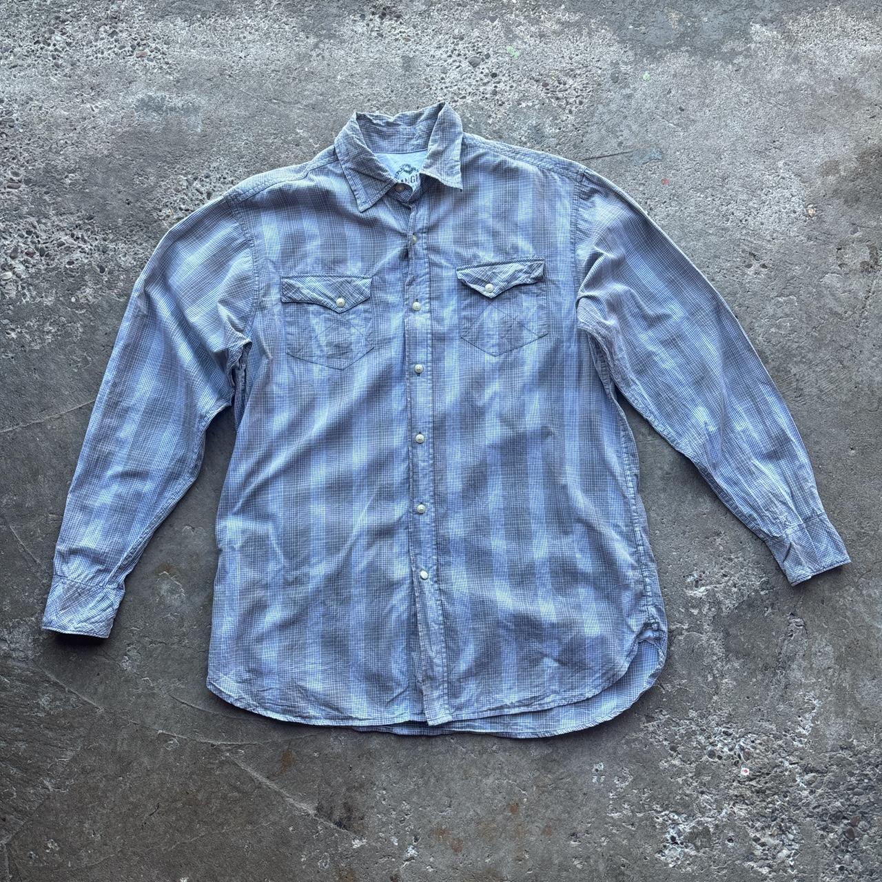 Grey and white Wrangler western shirt