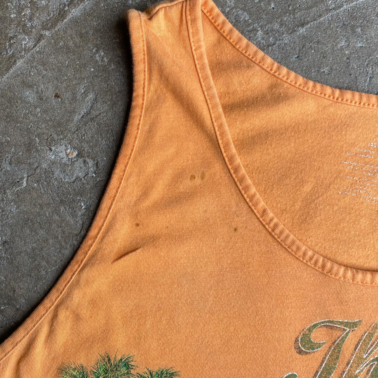 Orange Bar Graphic Tank Top - L