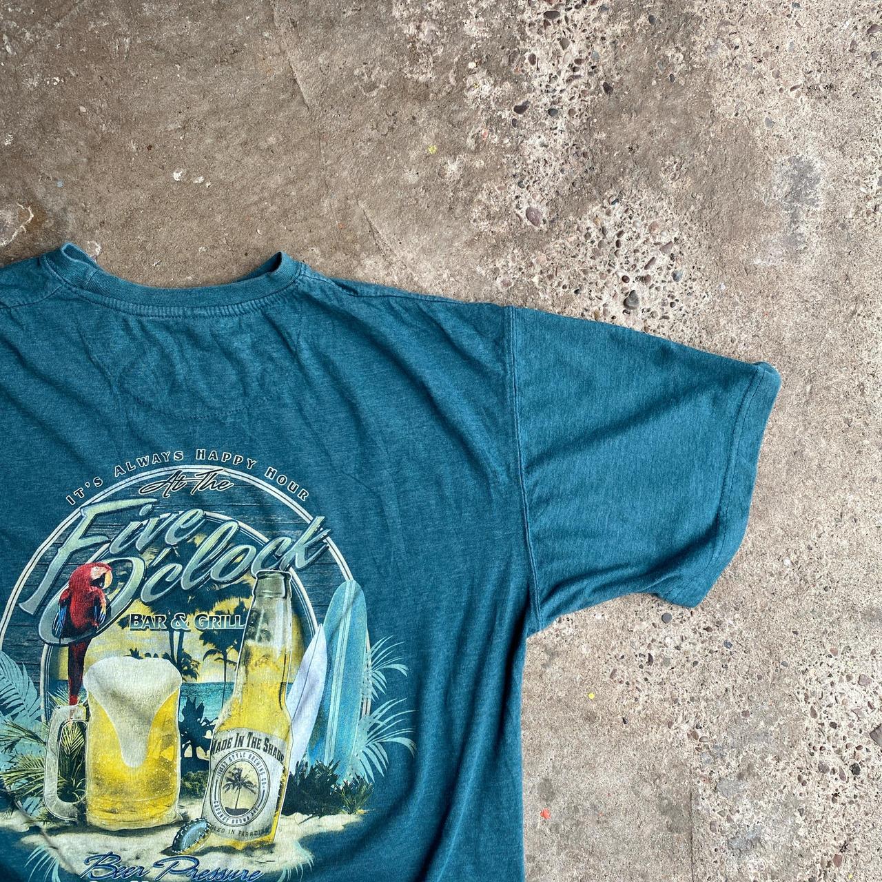 Blue ‘Five O’clock’ Bar T-Shirt