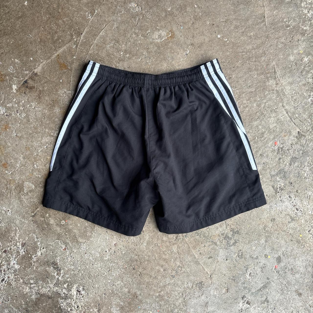 Black Adidas Three Stripe Shorts - 10 (women’s)