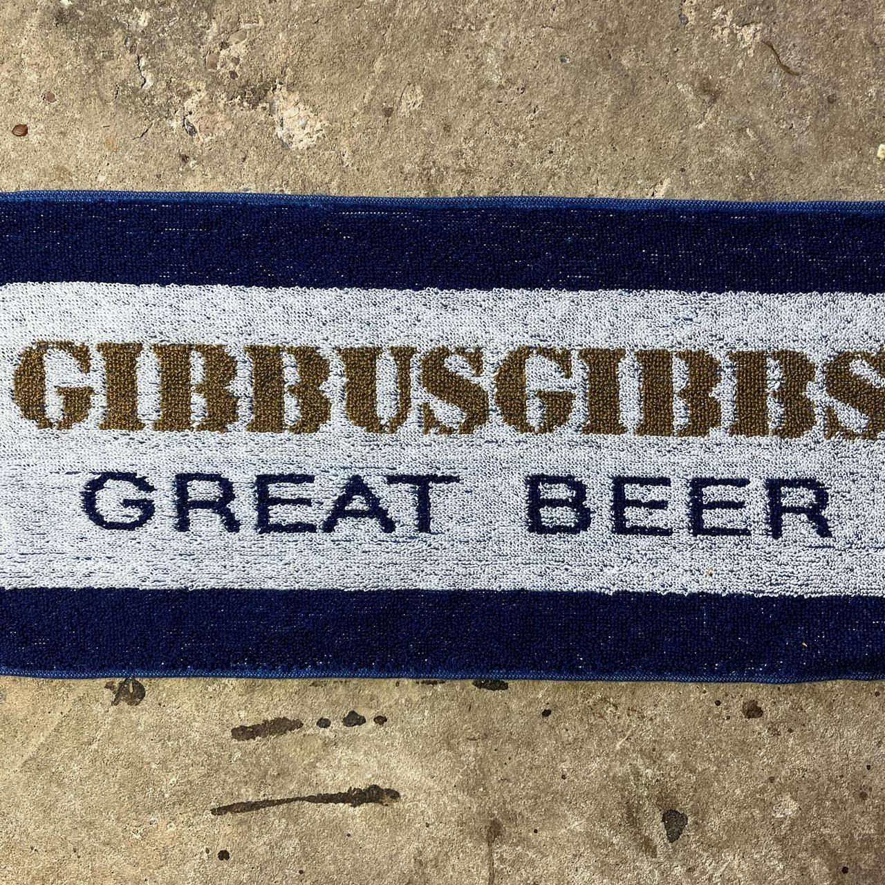 90s Blue & Gold GIBBUSGIBBS ‘Great Beer’ beer towel