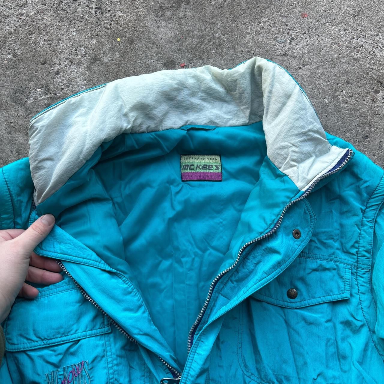 80s Turquoise Mc Kees ski puffer jacket