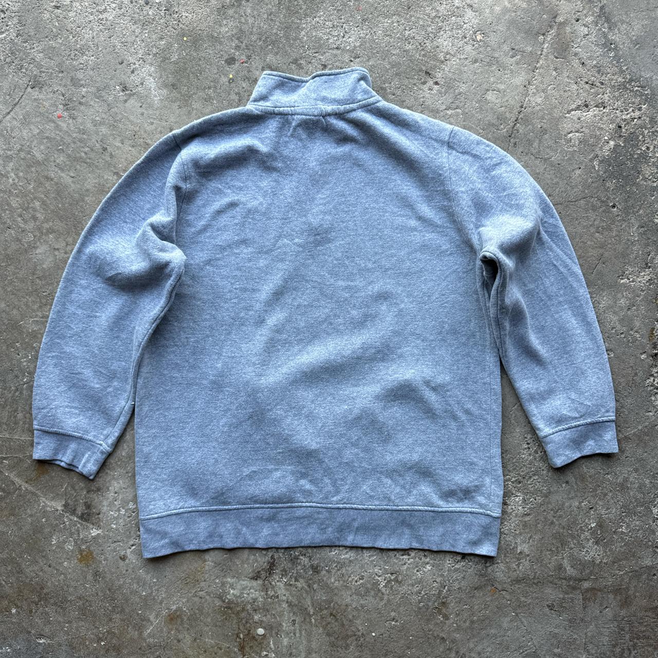 Grey Adidas quarter zip with embroidered logo