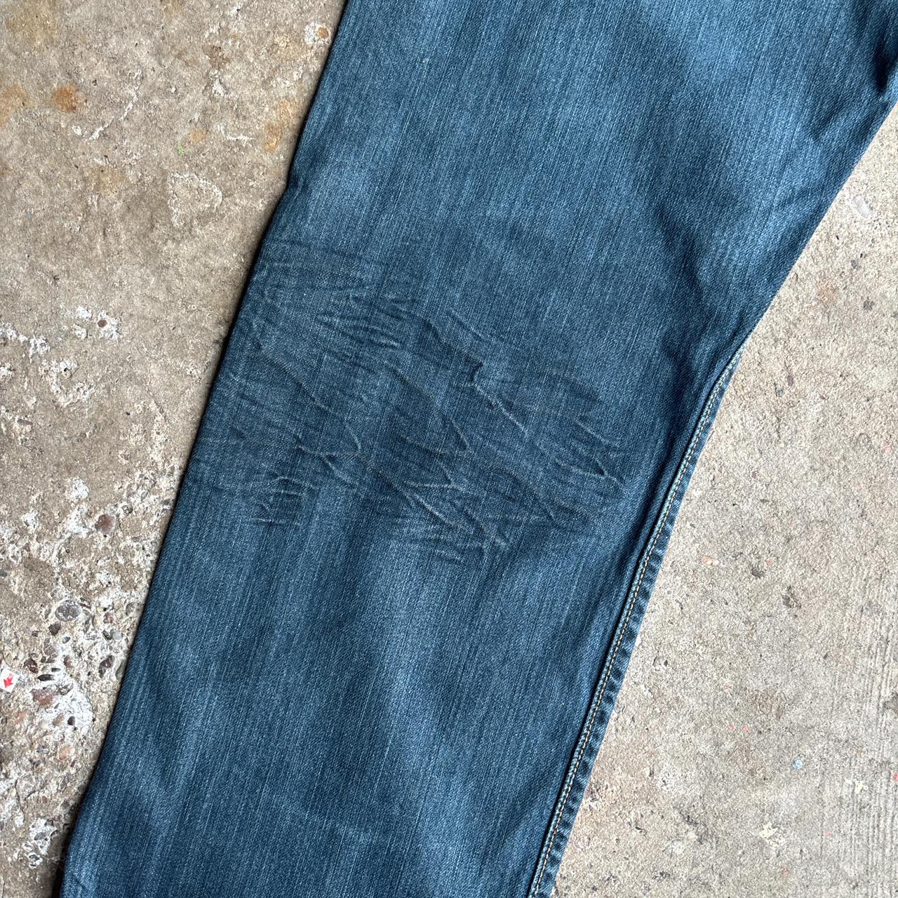 Textured Blue Denim 501 Levi’s Jeans