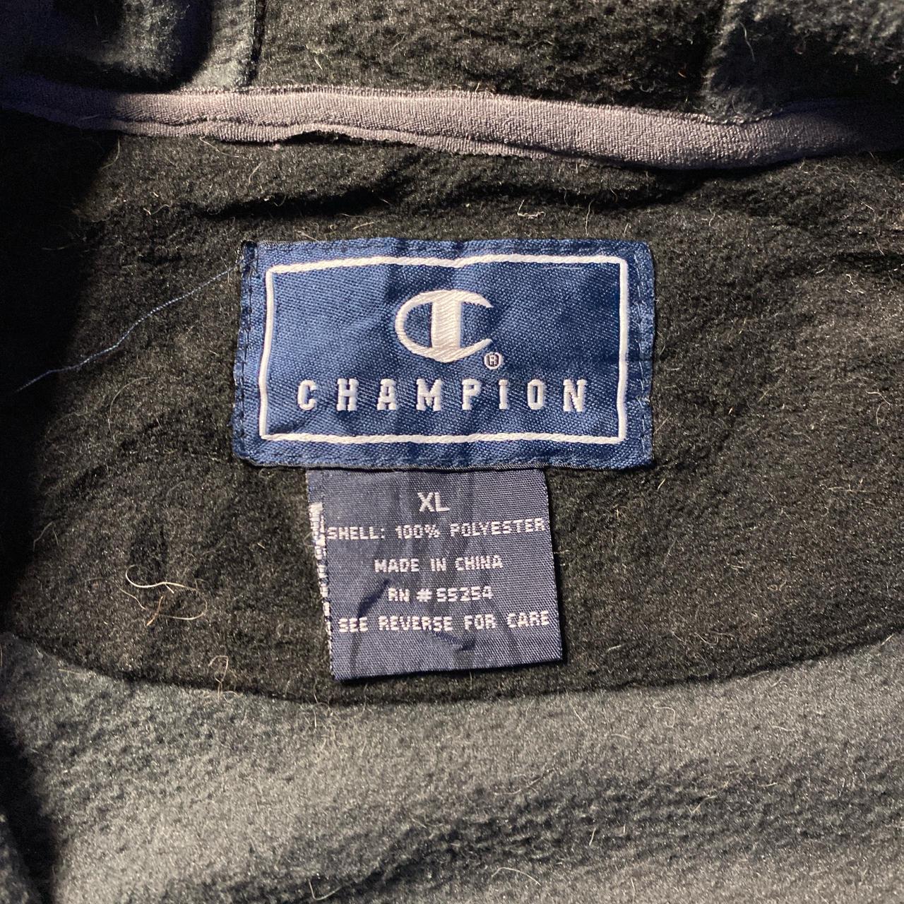 Black Champion Quarter Zip Hooded Fleece - XL