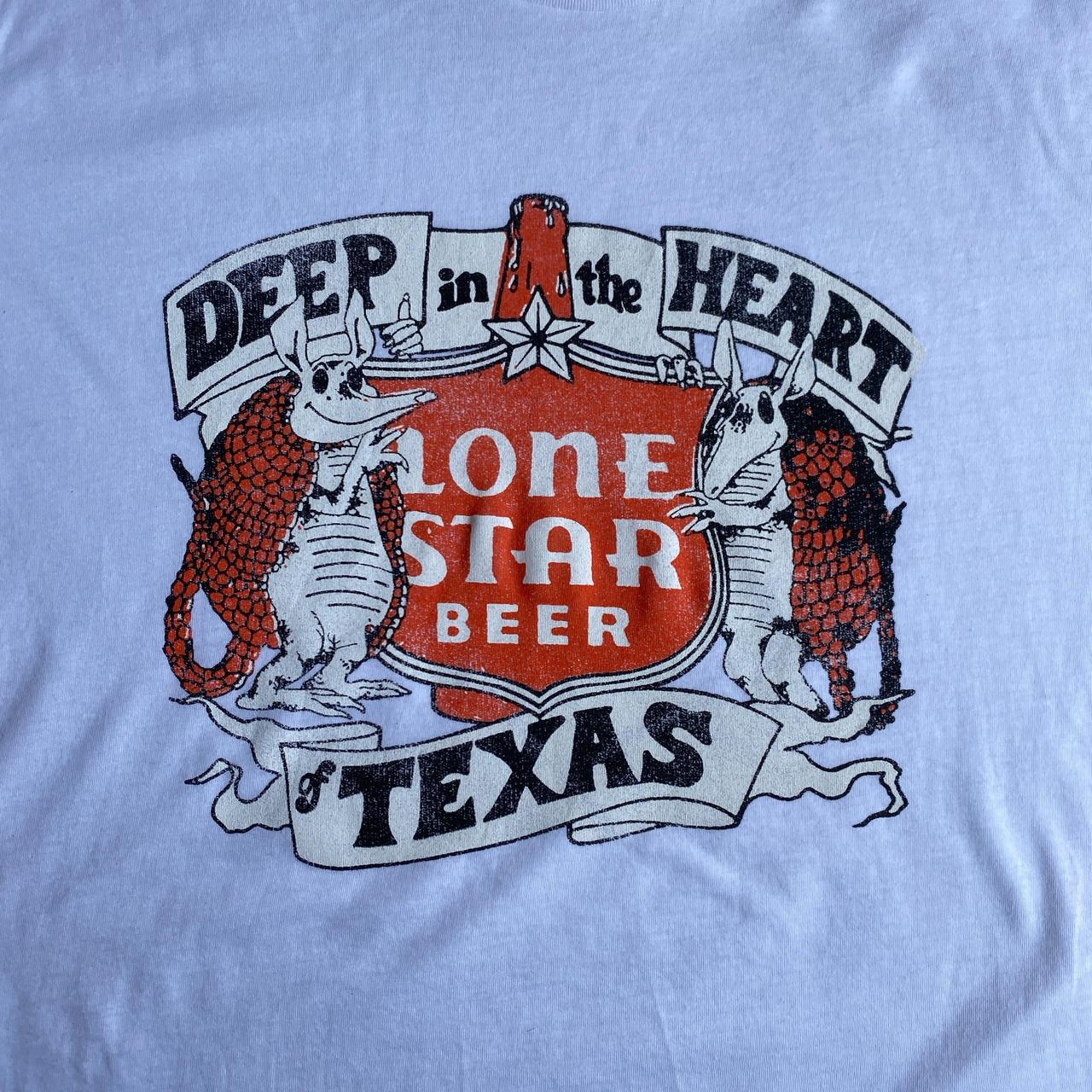 White Graphic ‘Lone Star Beer’ Graphic T-Shirt - XL