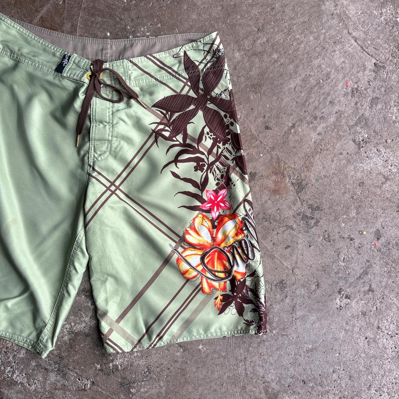 Green O’Neill Flower Print Swimming Shorts