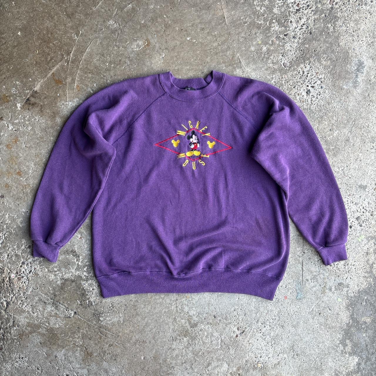 Purple Disney Mickey Mouse Sweatshirt - L