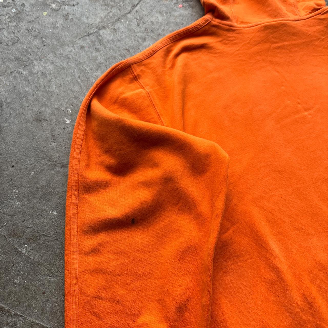 Orange Adidas hoody with embroidered logos