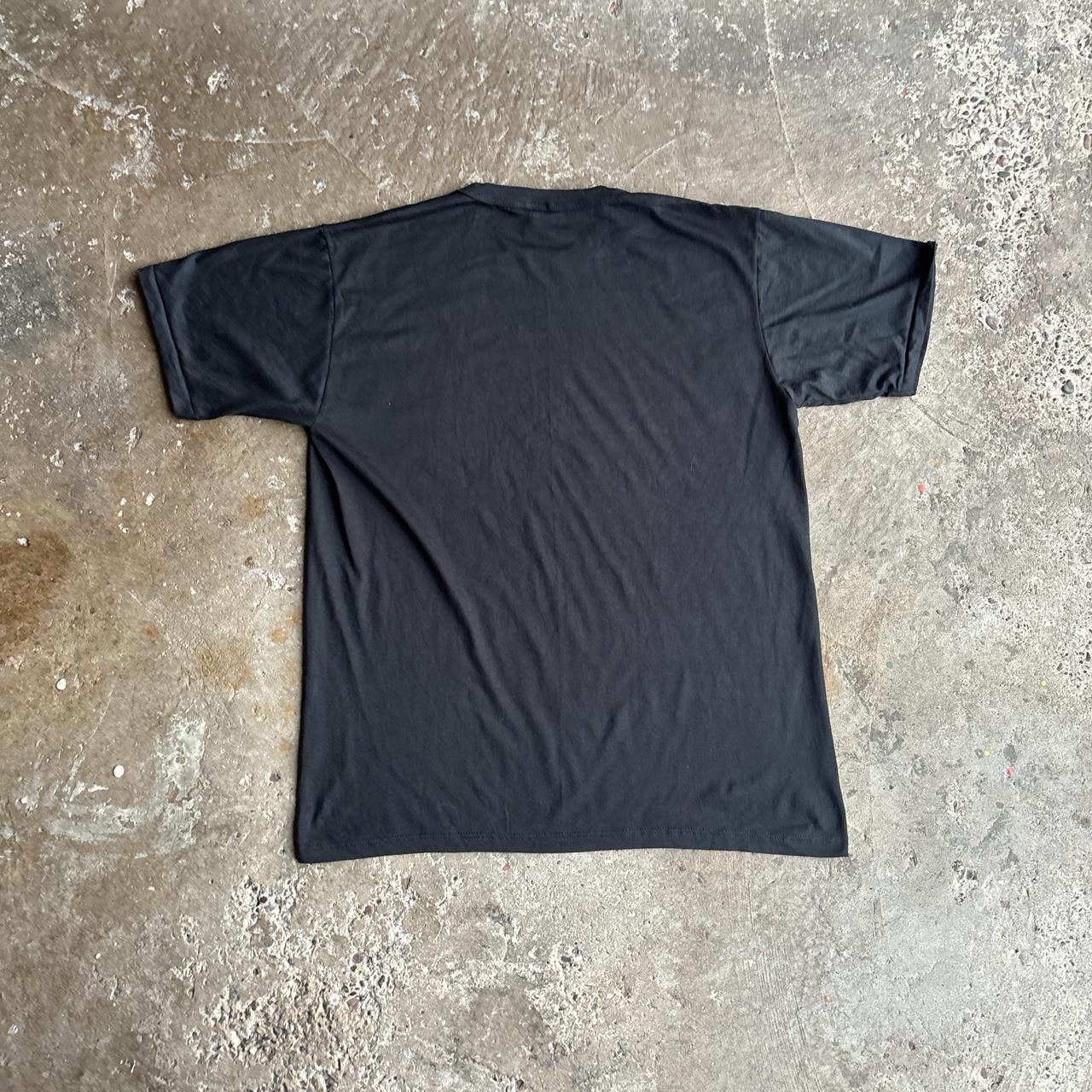 Black Single Stitch Baseball Graphic T-Shirt - L