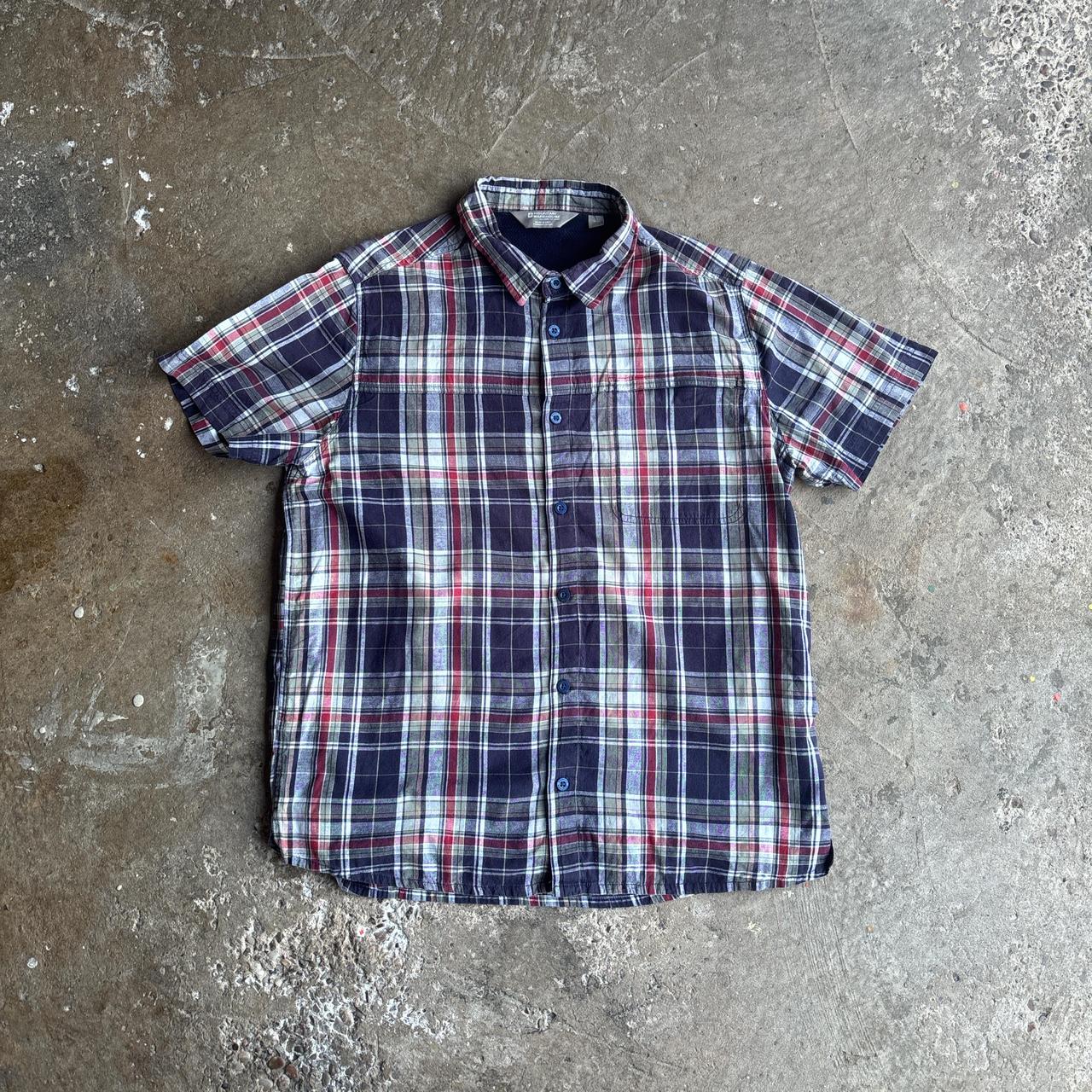 Mountain Warehouse Navy Checkered Short Sleeve Shirt