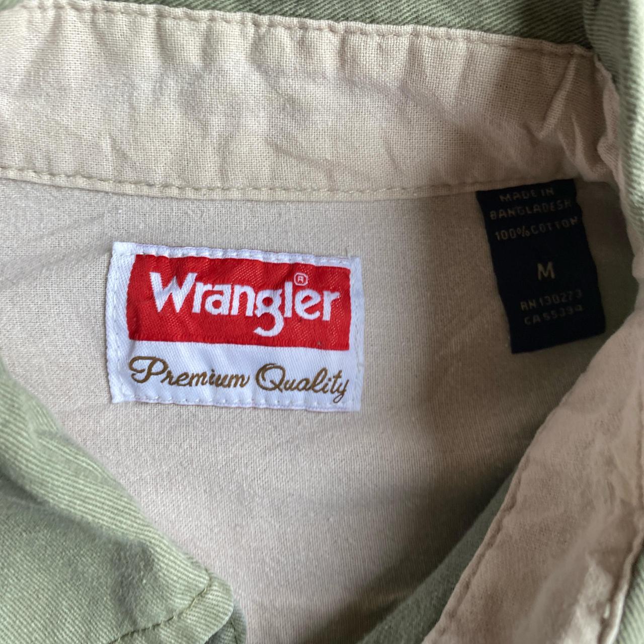 Green Wrangler Cotton Long-Sleeve Shirt - M