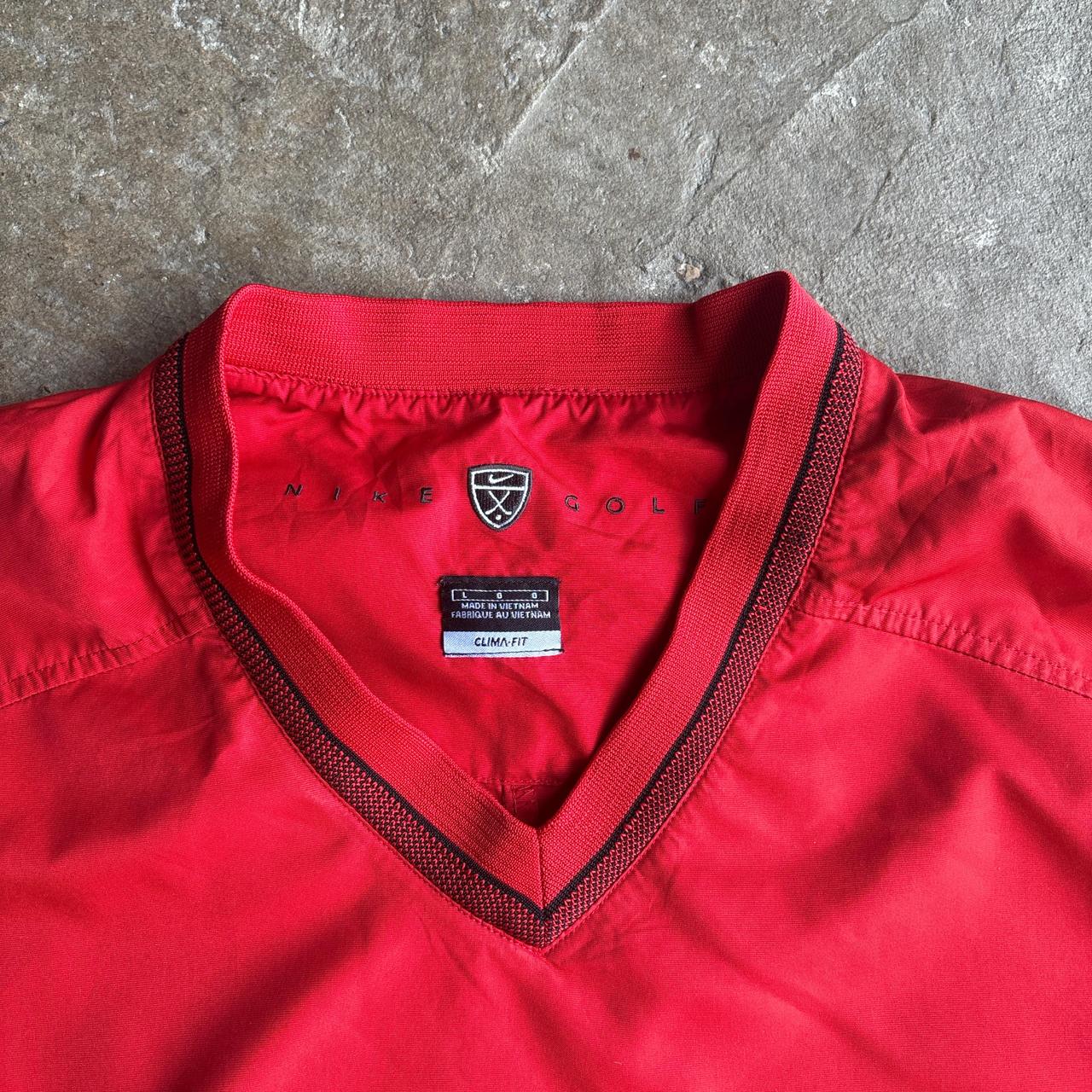 Red Nike Vintage Golf Windbreaker Jacket