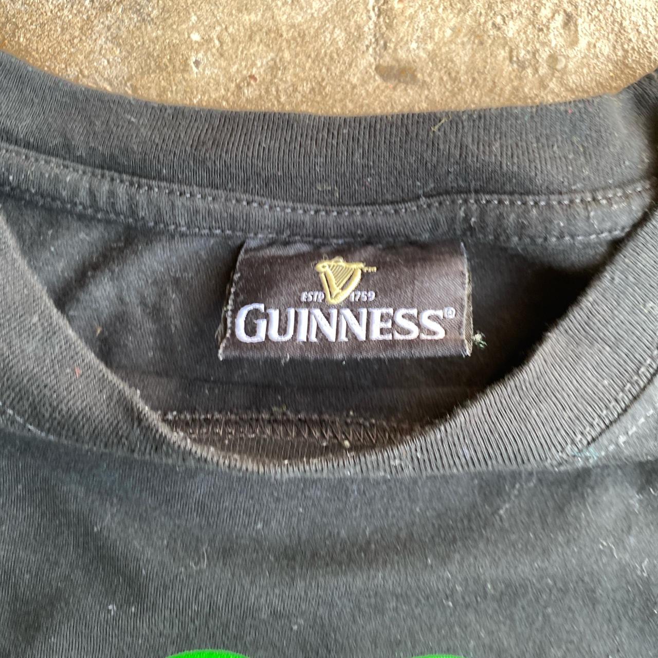 Black 00s Graphic Guinness T-shirt - L