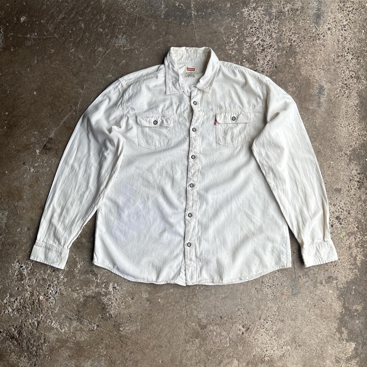 White Levi’s Cotton Button Up Shirt - 2XL