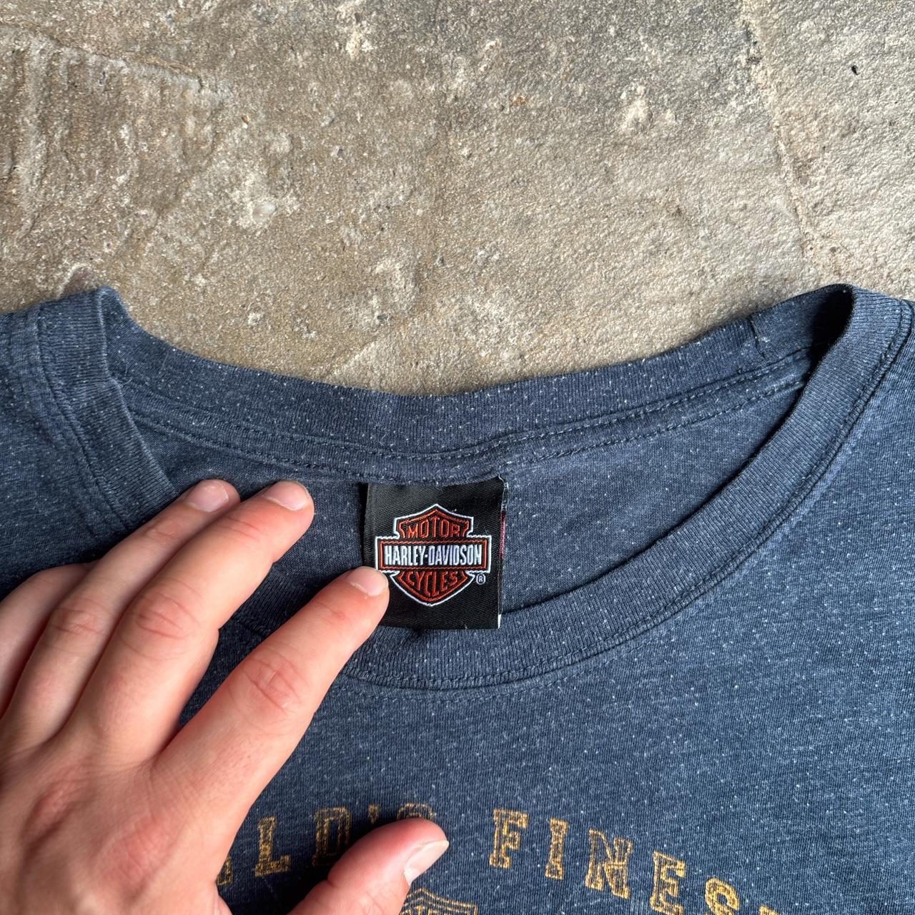 Blue Harley Davidson graphic tee