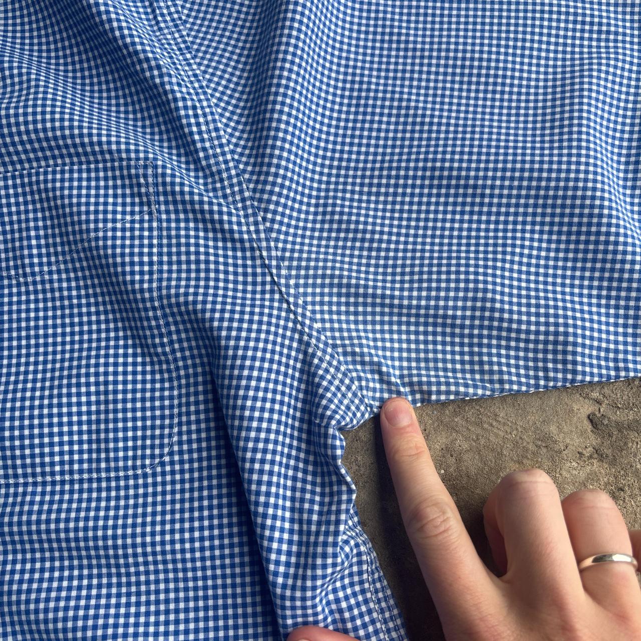 Blue Fred Perry Gingham Oxford Shirt - XL