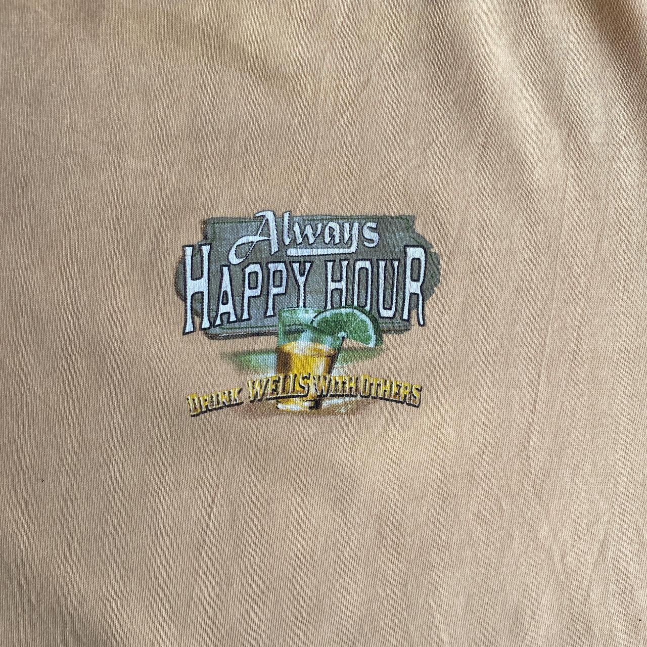 Tan Graphic Bar Newport Blue T-Shirt - XL