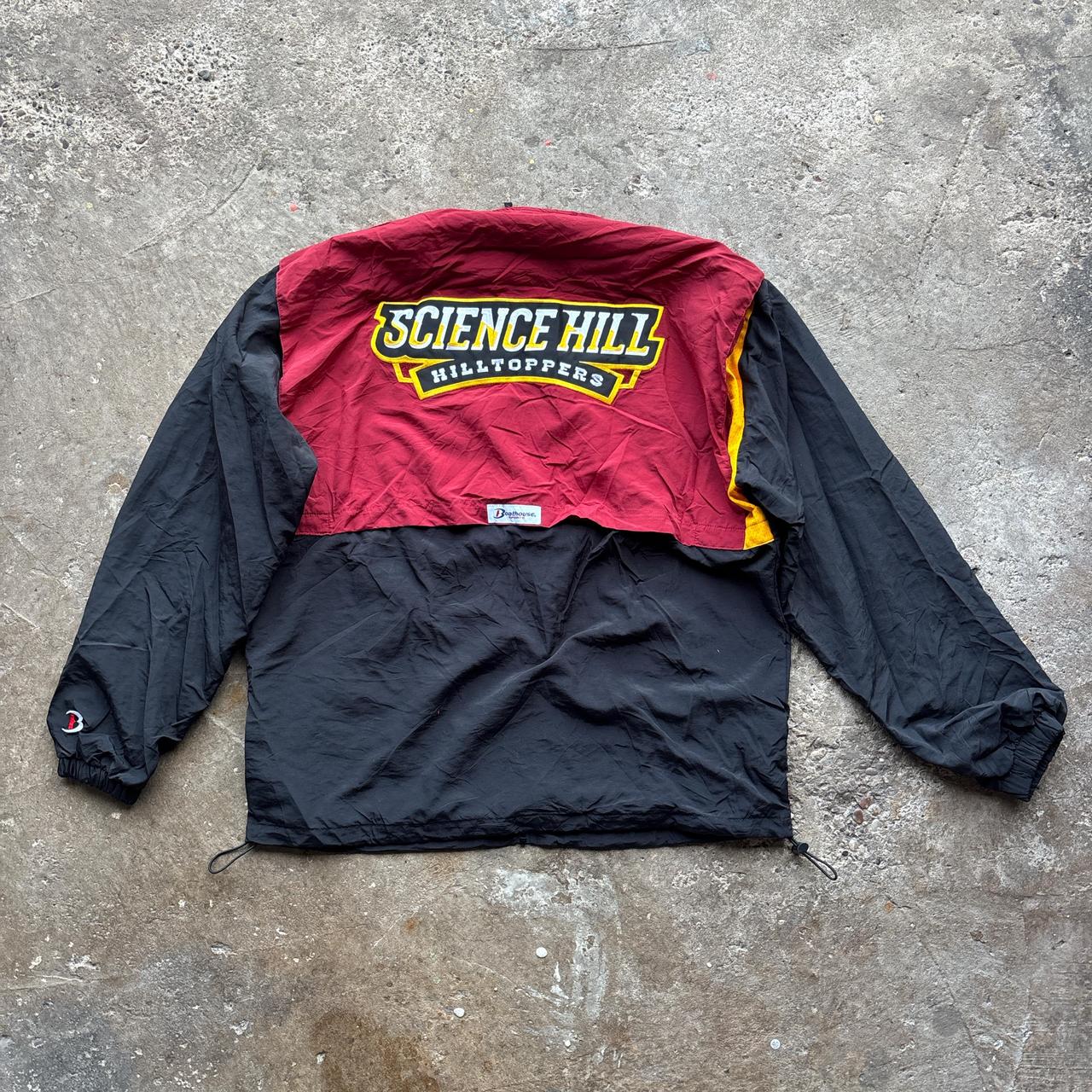 Burgundy and black Boathouse Sports track jacket with wrestling embroidered