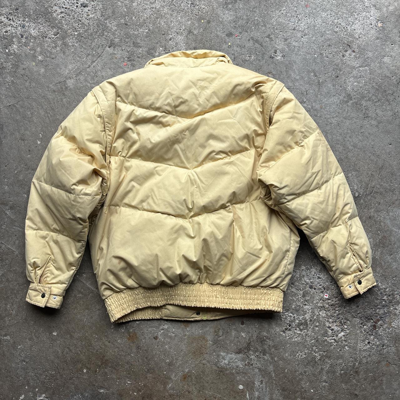 Cream vintage Rodeo feather down puffer jacket