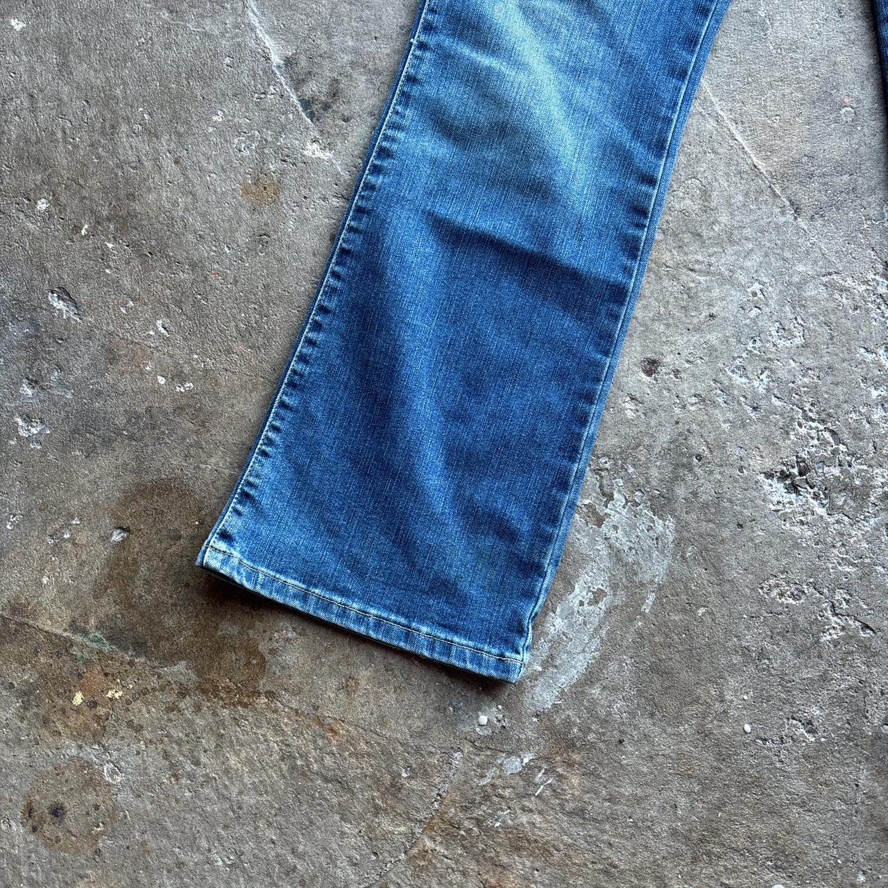 Blue Denim Flared Wrangler Jeans
