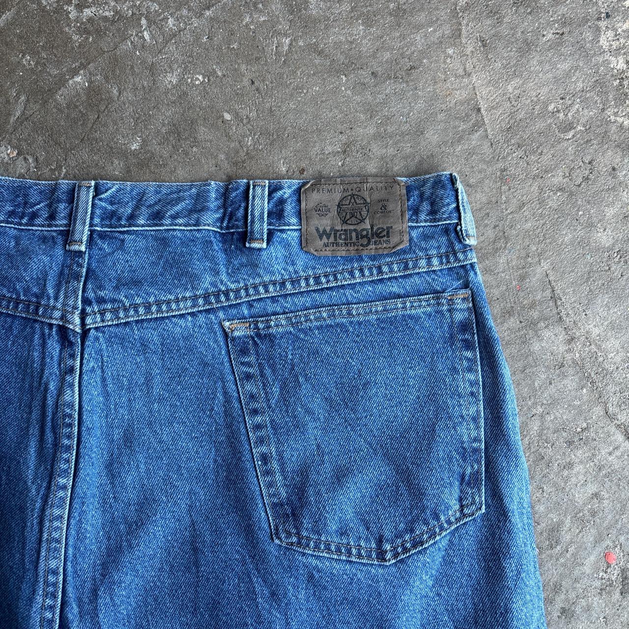 Blue Denim Straight Wrangler Jean Shorts