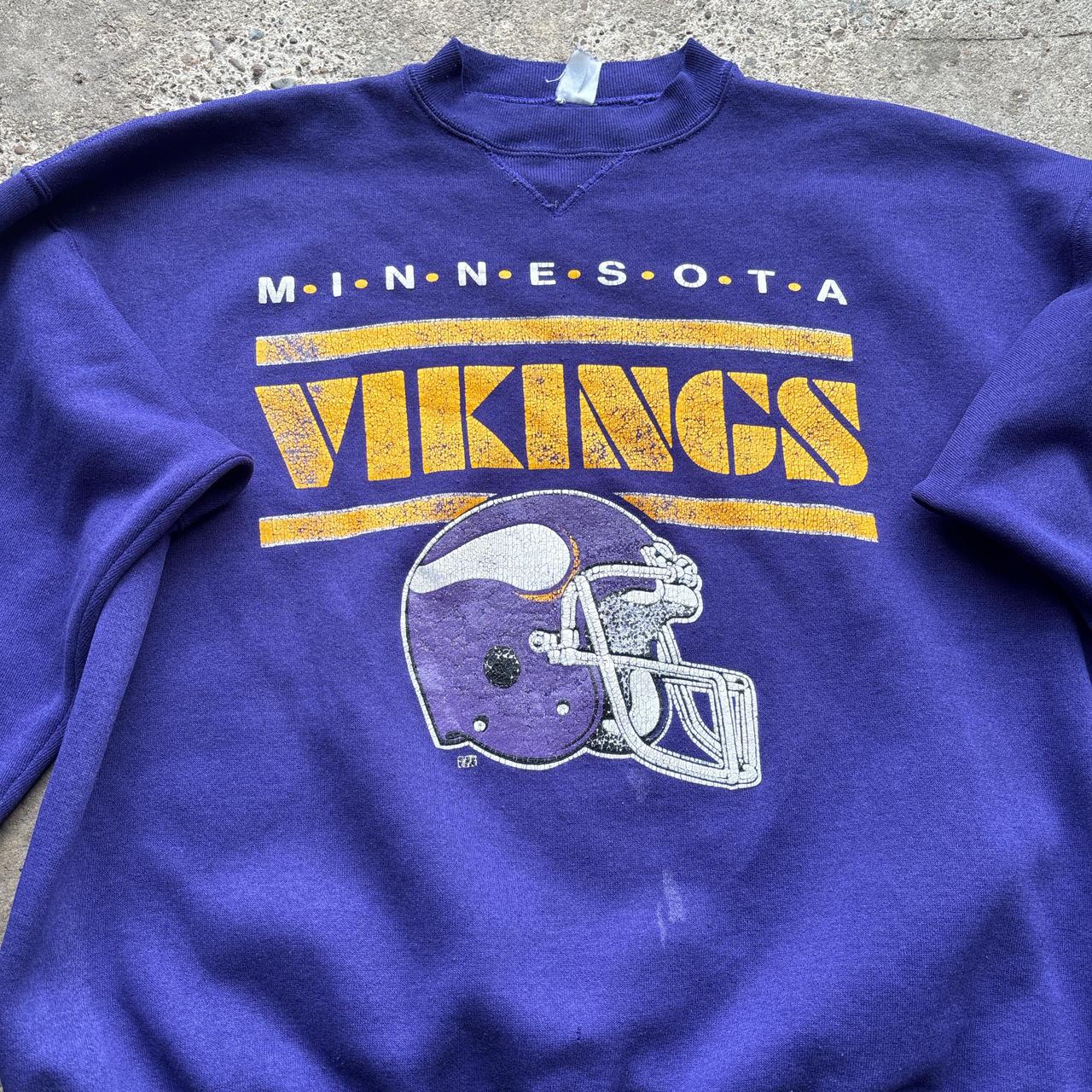 90s Purple Minnesota Vikings NFL sweatshirt - L