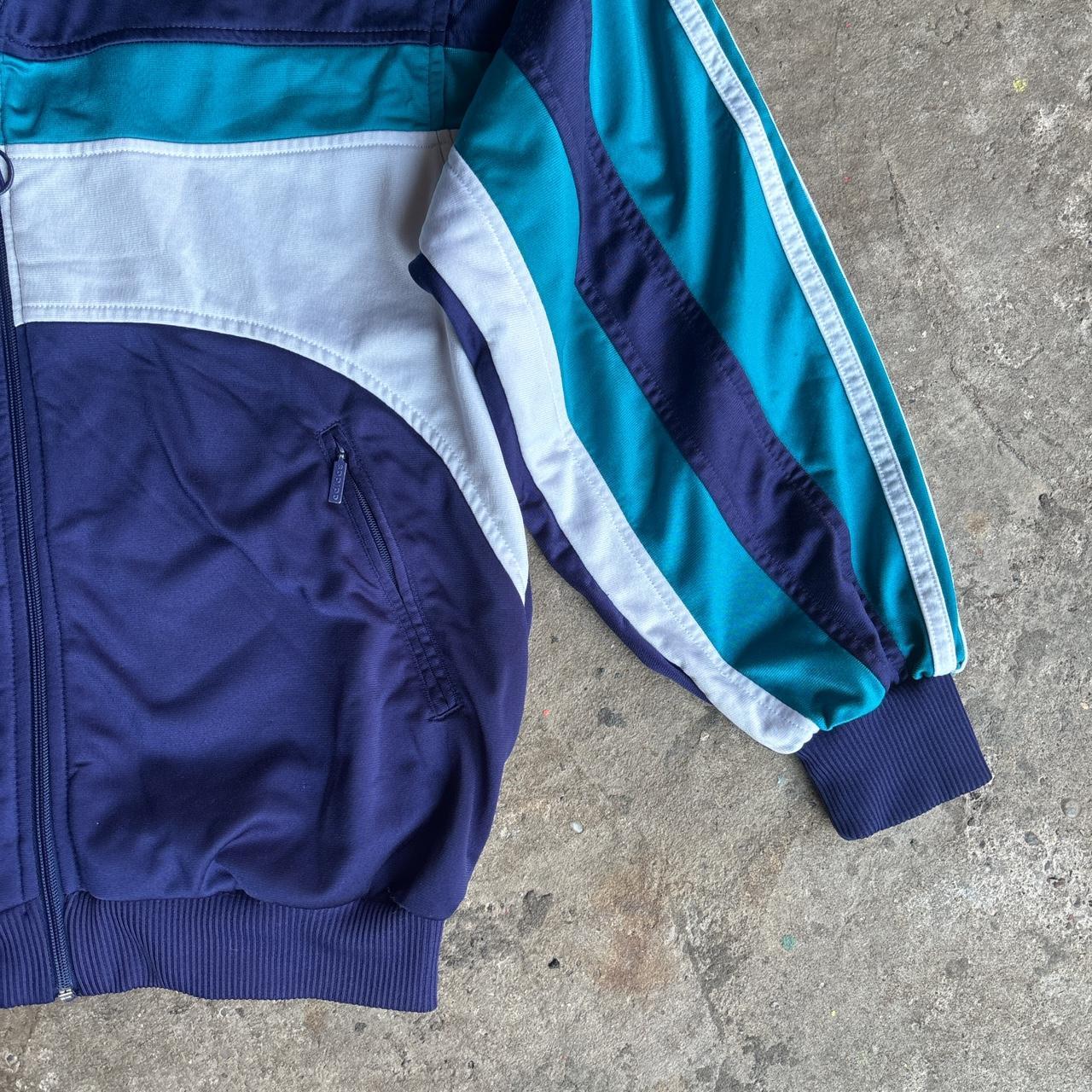 90s Teal and purple Adidas Track jacket